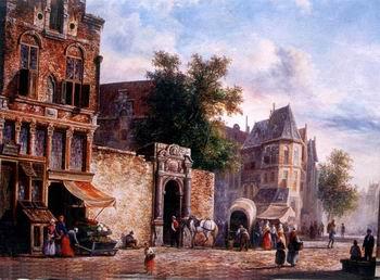 unknow artist European city landscape, street landsacpe, construction, frontstore, building and architecture.262 China oil painting art